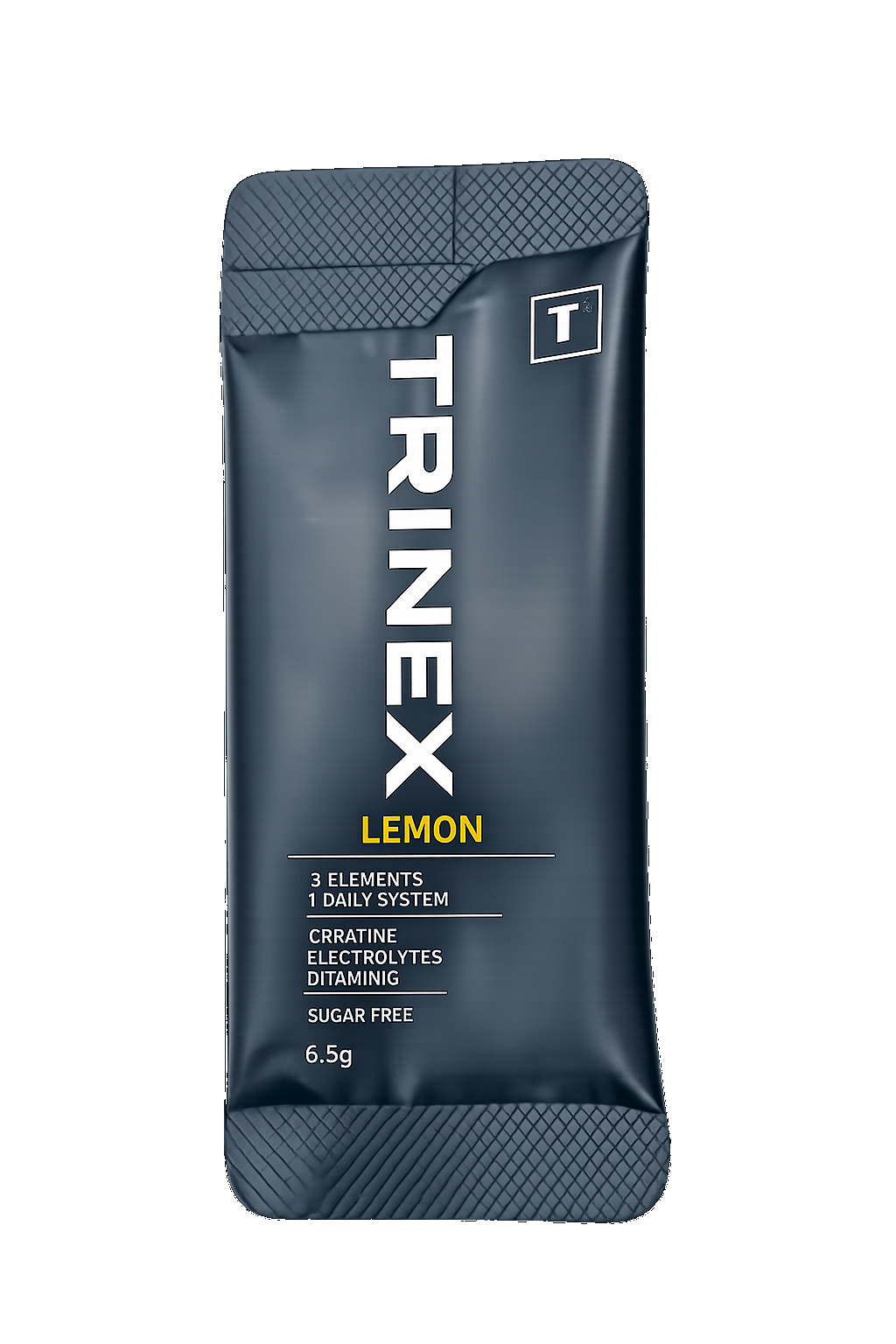 Trinex Lemon sachet showing creatine, electrolytes and vitamin C